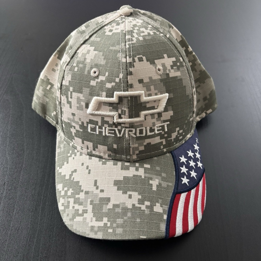 Rock‎ Point Freedom Camoflauge Digi Camo Hat Strapback OSFM Chevrolet USA Troops